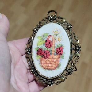 Vintage Miniature Picture~ Brass Frame